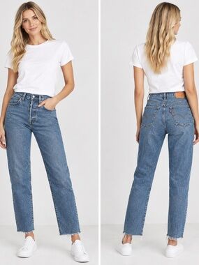 Levis 501 Jeans size 25 Blue Wedgie Straight Button Fly